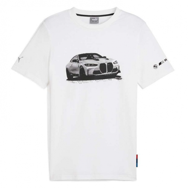 BMW M Motorsport Тениска M4, бяла, унисекс